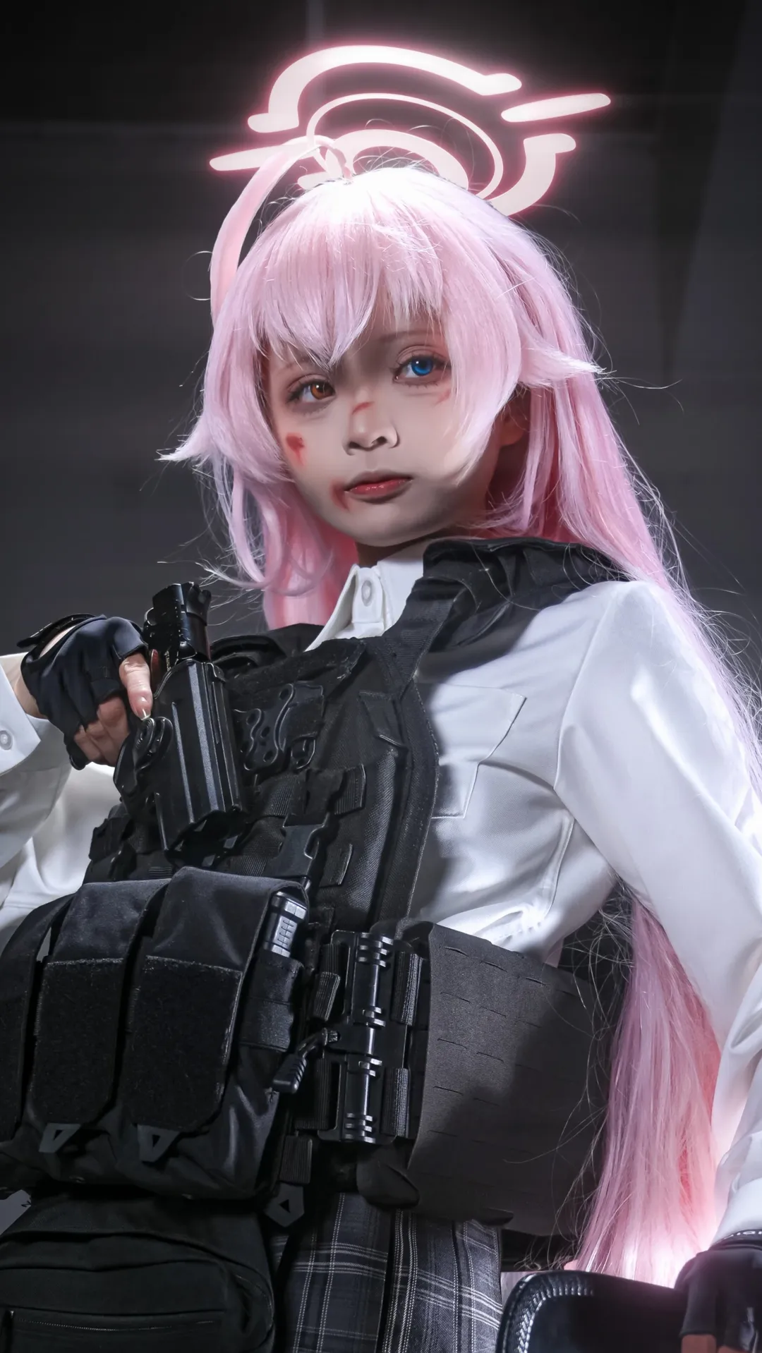 蔚蓝档案, 二次元cosplay, 小鸟游星野cos, 战损妆, 战术cos