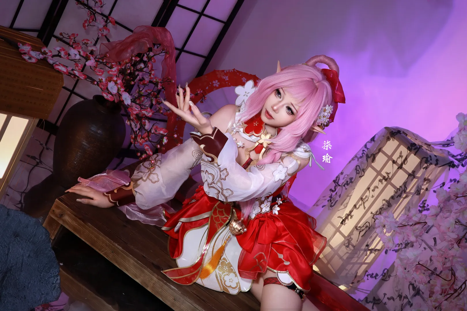爱莉希雅cos, 崩坏3, cosplay, 二次元摄影, 春好桃夭cos - 第2张