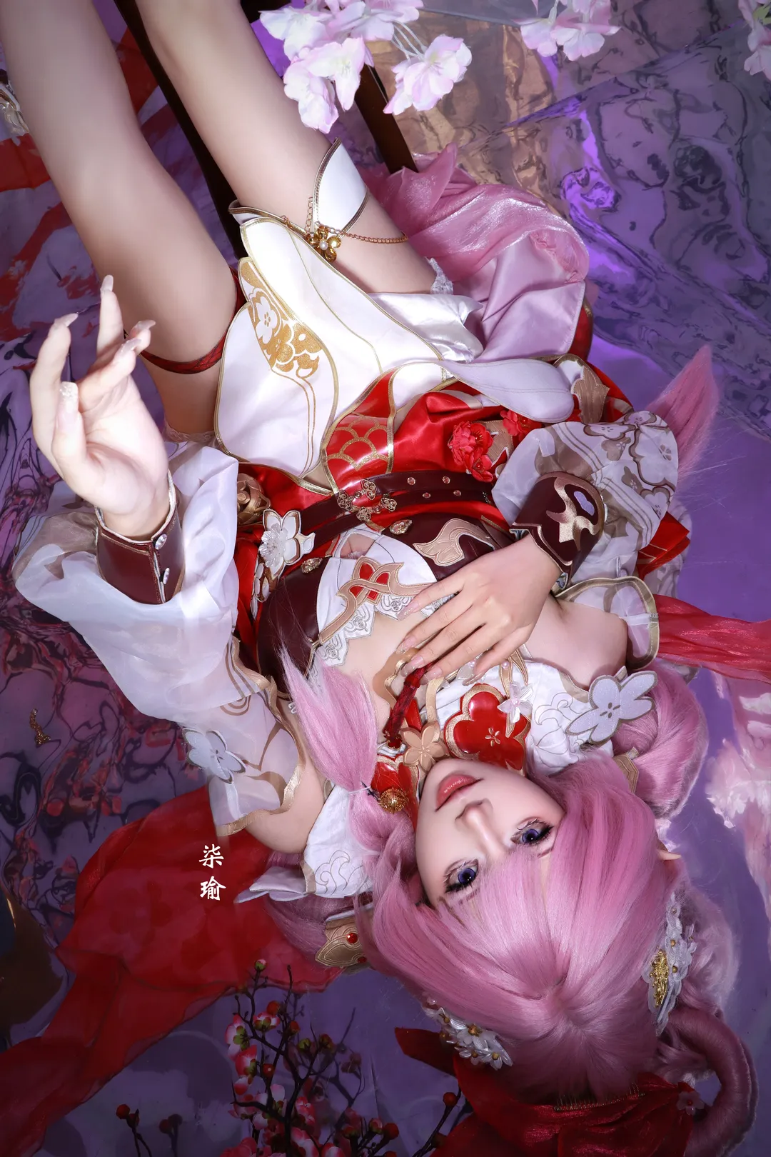 エリシア コスプレ, 崩壊 3rd, コスプレ, 二次元撮影, 春に咲く桃の花 コスプレ