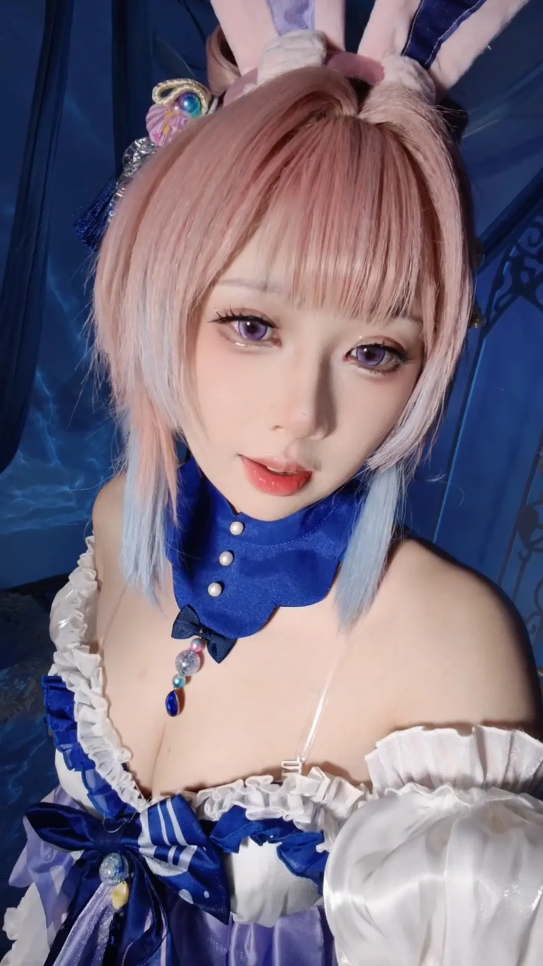 原神, 原神创作者激励计划, 珊瑚宫心海cos, cosplay摄影, 心海兔兔 - 第1张