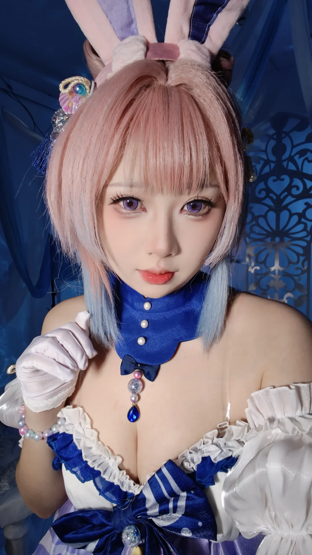 原神, 原神创作者激励计划, 珊瑚宫心海cos, cosplay摄影, 心海兔兔 - 第2张