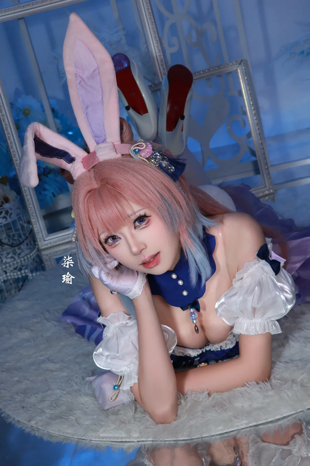 原神, 珊瑚宮心海 コスプレ, 二次元写真, 心海バニーコスプレ, 同人コスプレ - 1枚目