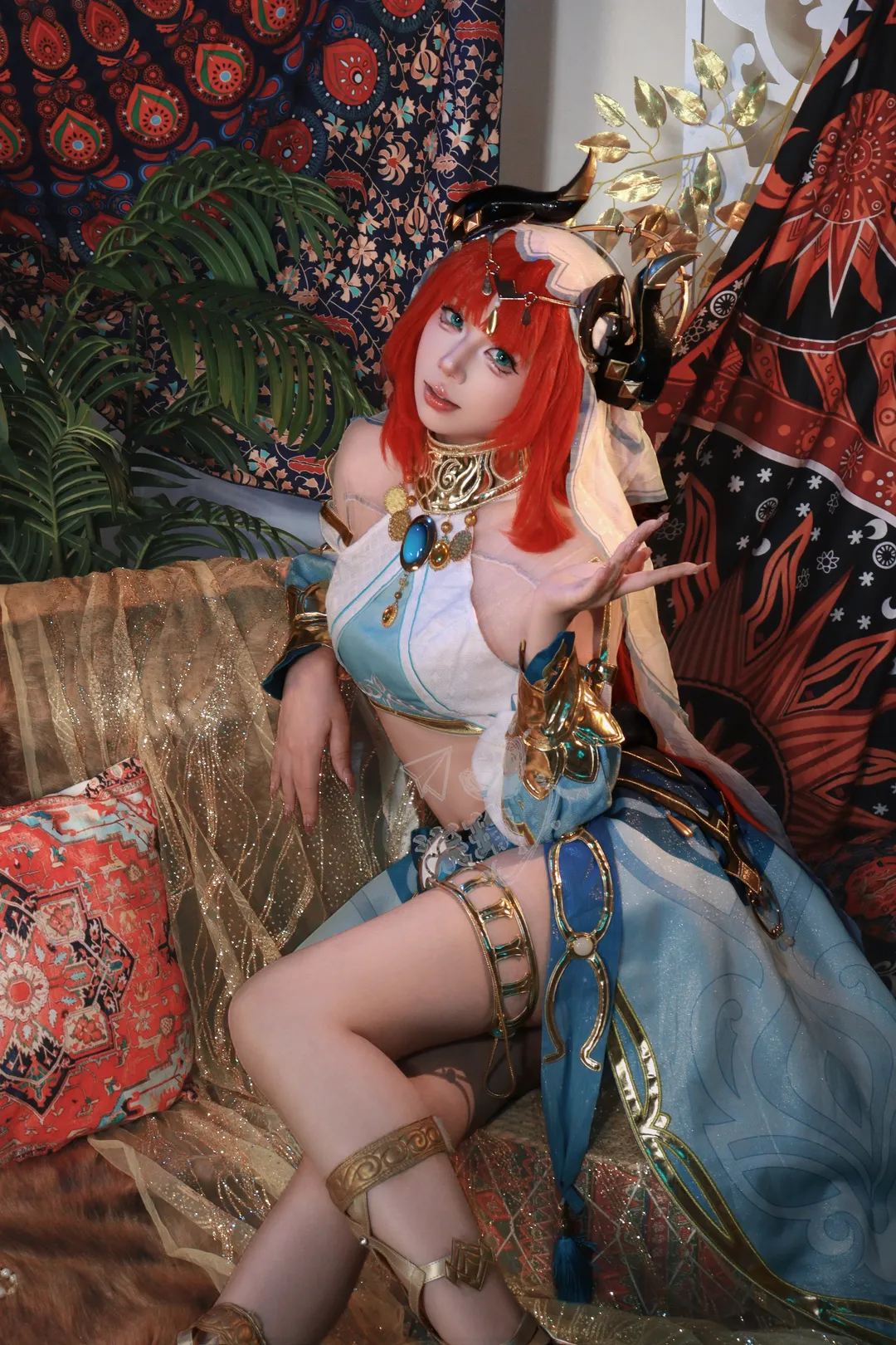 原神, 妮露cos, 异域风情, cosplay摄影, 游戏还原