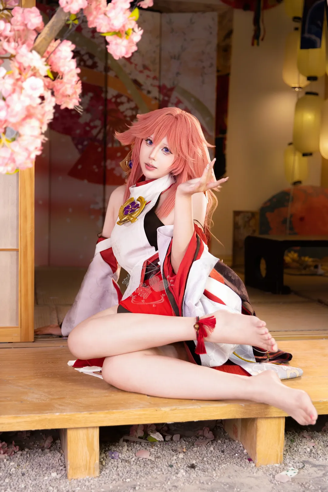 原神, 八重神子cos, 日式摄影, cosplay正片, 和风巫女 - 第1张