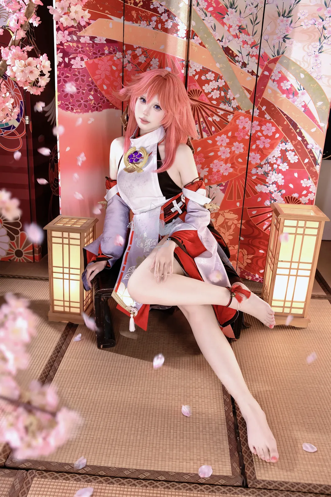 原神, 八重神子cos, 日式摄影, cosplay正片, 和风巫女