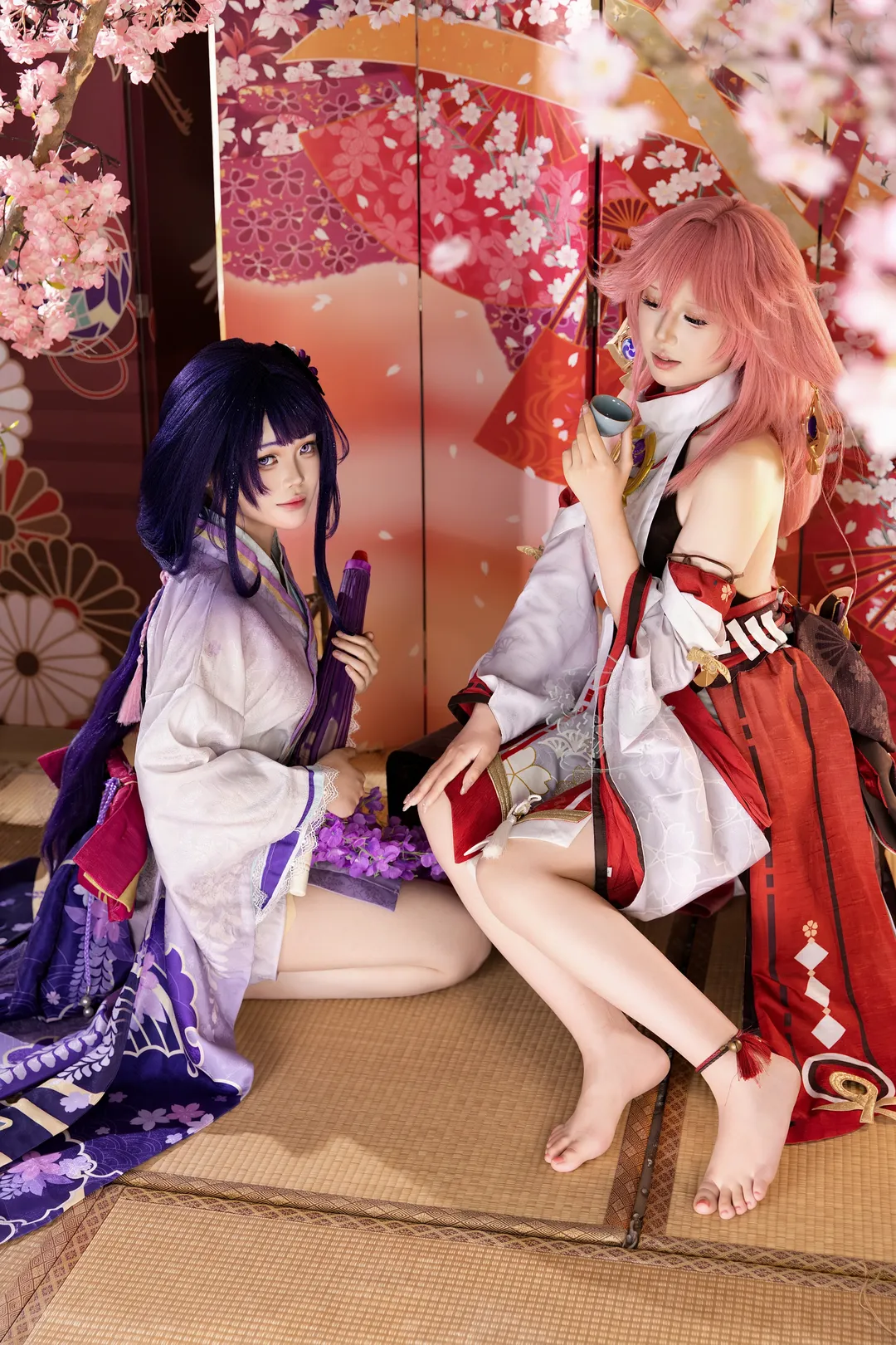 原神, 八重神子cos, 鸣神组, 和风cosplay, 雷电真cos - 第2张