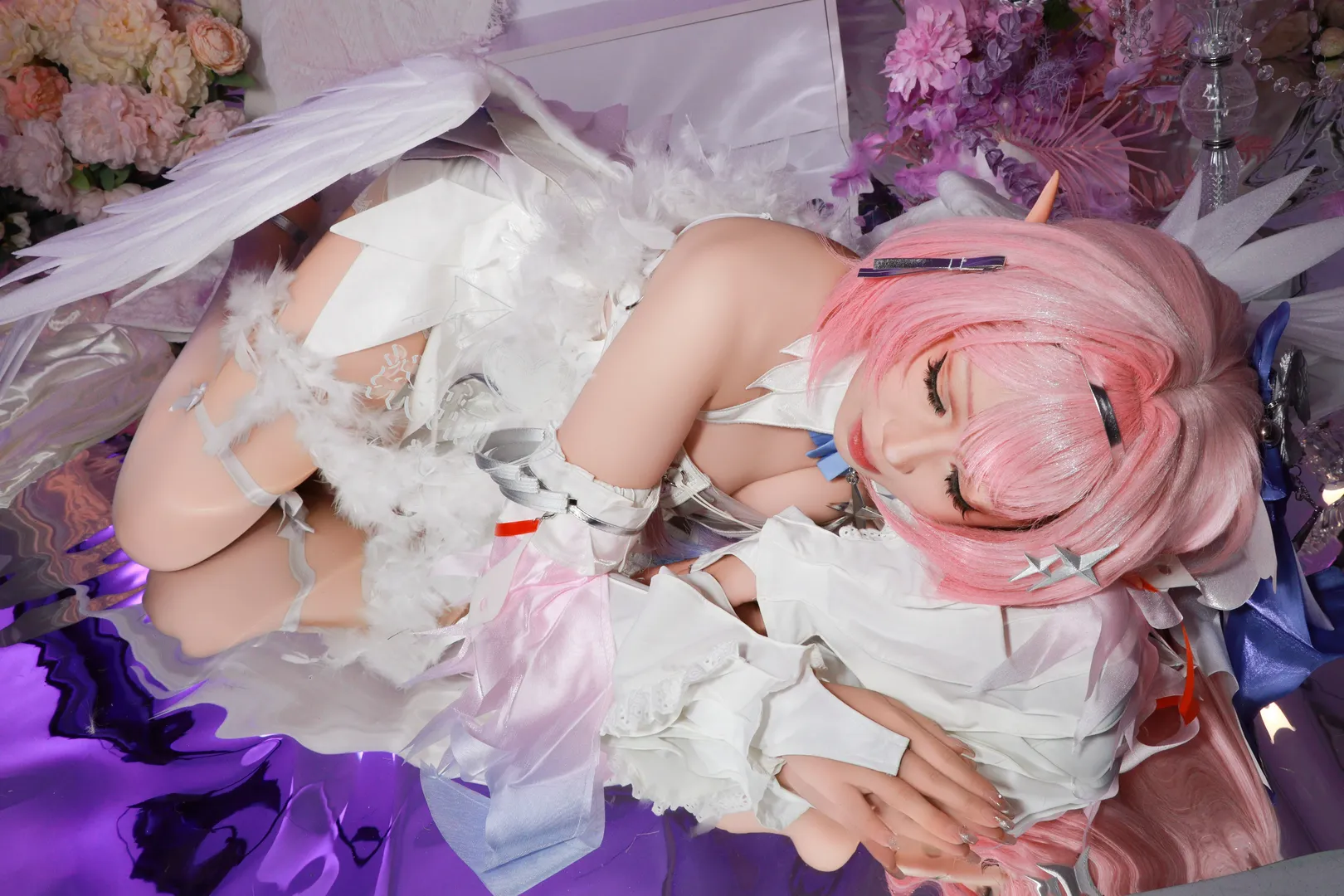 绝区零, 天使翅膀, cosplay摄影, 蕾米埃尔cos, 精灵妆容