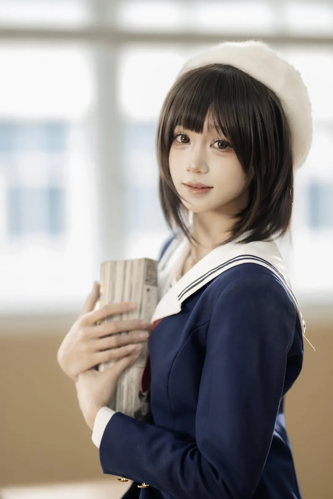 JK制服, 加藤恵コスプレ, 冴えない彼女の育てかた, 教室の写真, 日系少女 - 6枚目