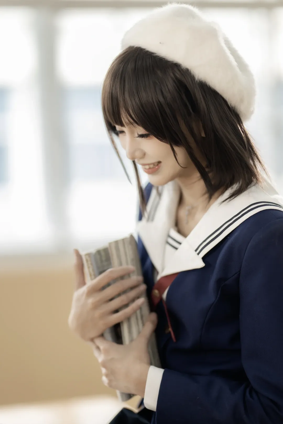 JK制服, 加藤恵コスプレ, 冴えない彼女の育てかた, 教室の写真, 日系少女 - 7枚目