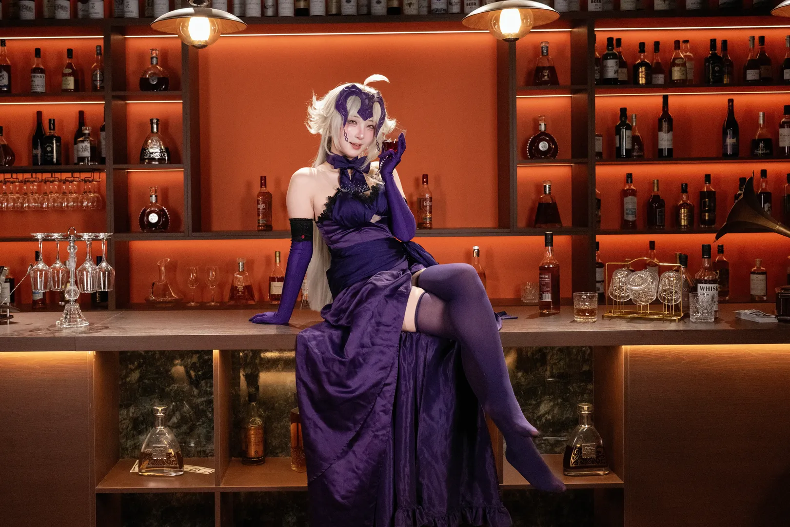Fate/Grand Order, バー撮影, 邪ンヌ コスプレ, 邪ジャンヌ コスプレ, 聖夜のディナー