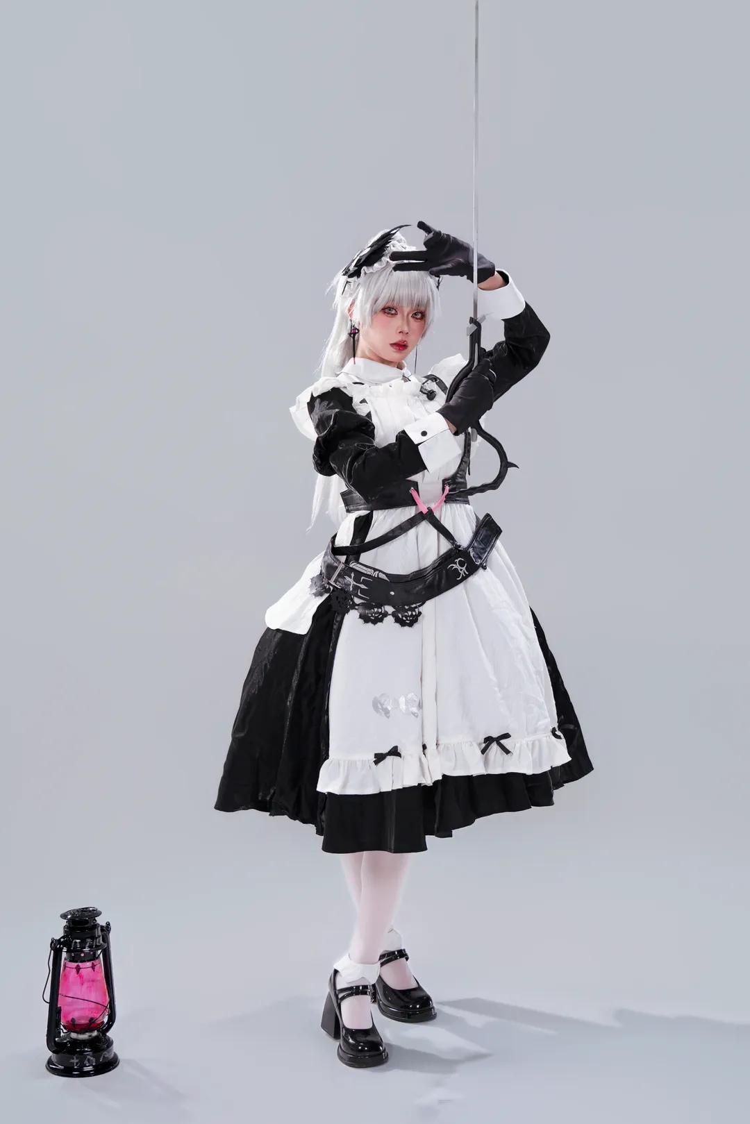 二次元撮影, アークナイツ, タクティカルメイド, アイリーニコスプレ, 白ホリ客写 - 2枚目
