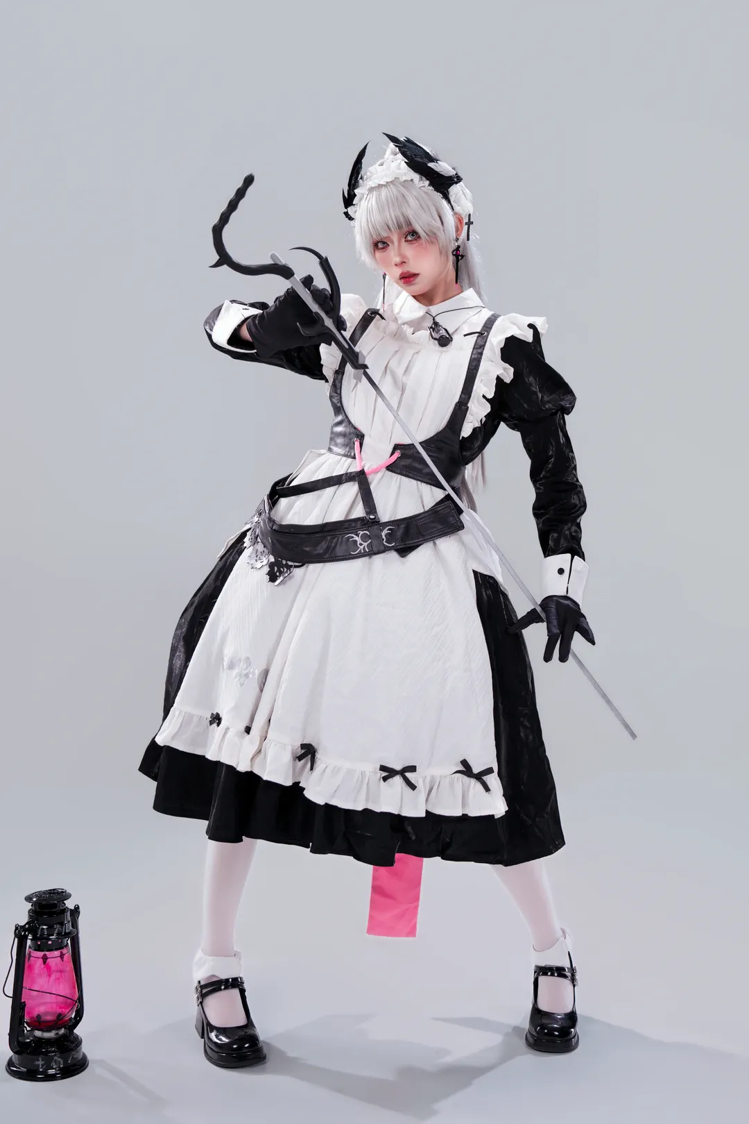 二次元撮影, アークナイツ, タクティカルメイド, アイリーニコスプレ, 白ホリ客写 - 7枚目