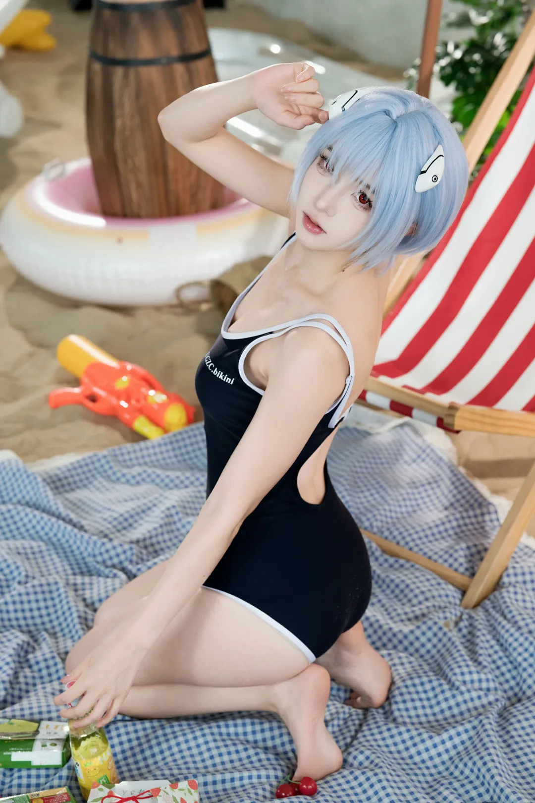 绫波丽cos, 新世纪福音战士, 死库水, cosplay摄影, 三无少女 - 第1张