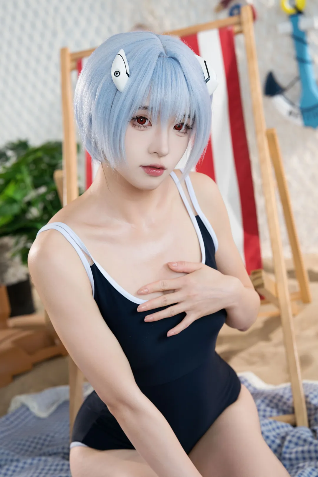 绫波丽cos, 新世纪福音战士, 死库水, cosplay摄影, 三无少女 - 第6张