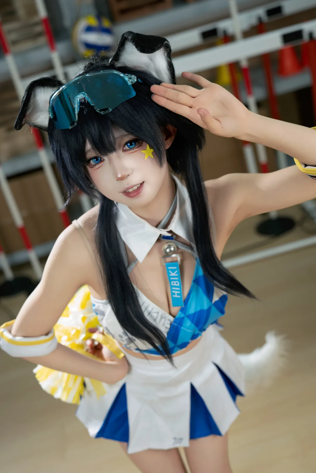 二次元摄影, 蔚蓝档案, cosplay分享, 猫冢响cos, 拉拉队cos - 第5张