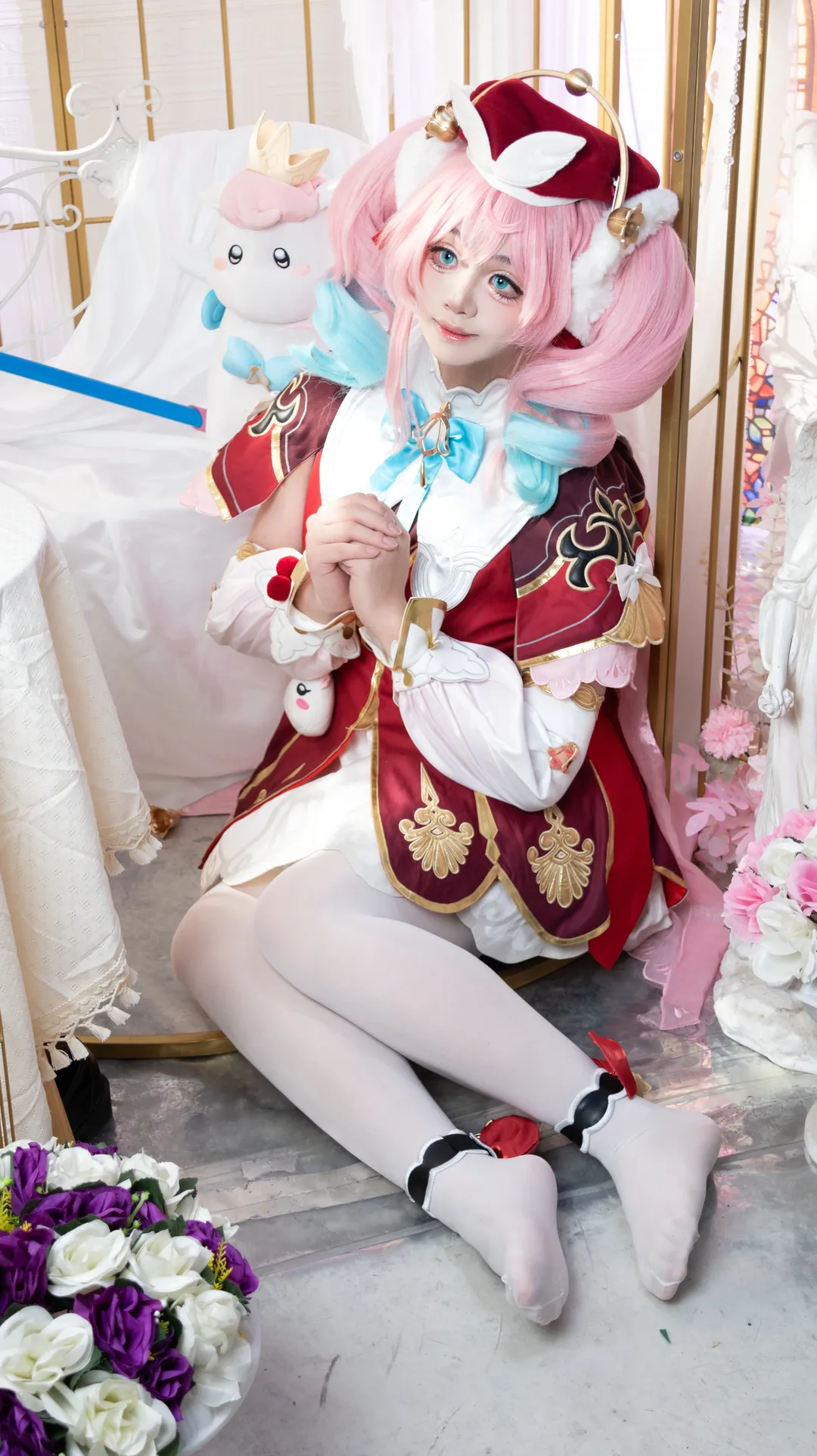二次元少女, 崩坏星穹铁道, 风堇cos, cosplay摄影, 粉色假发