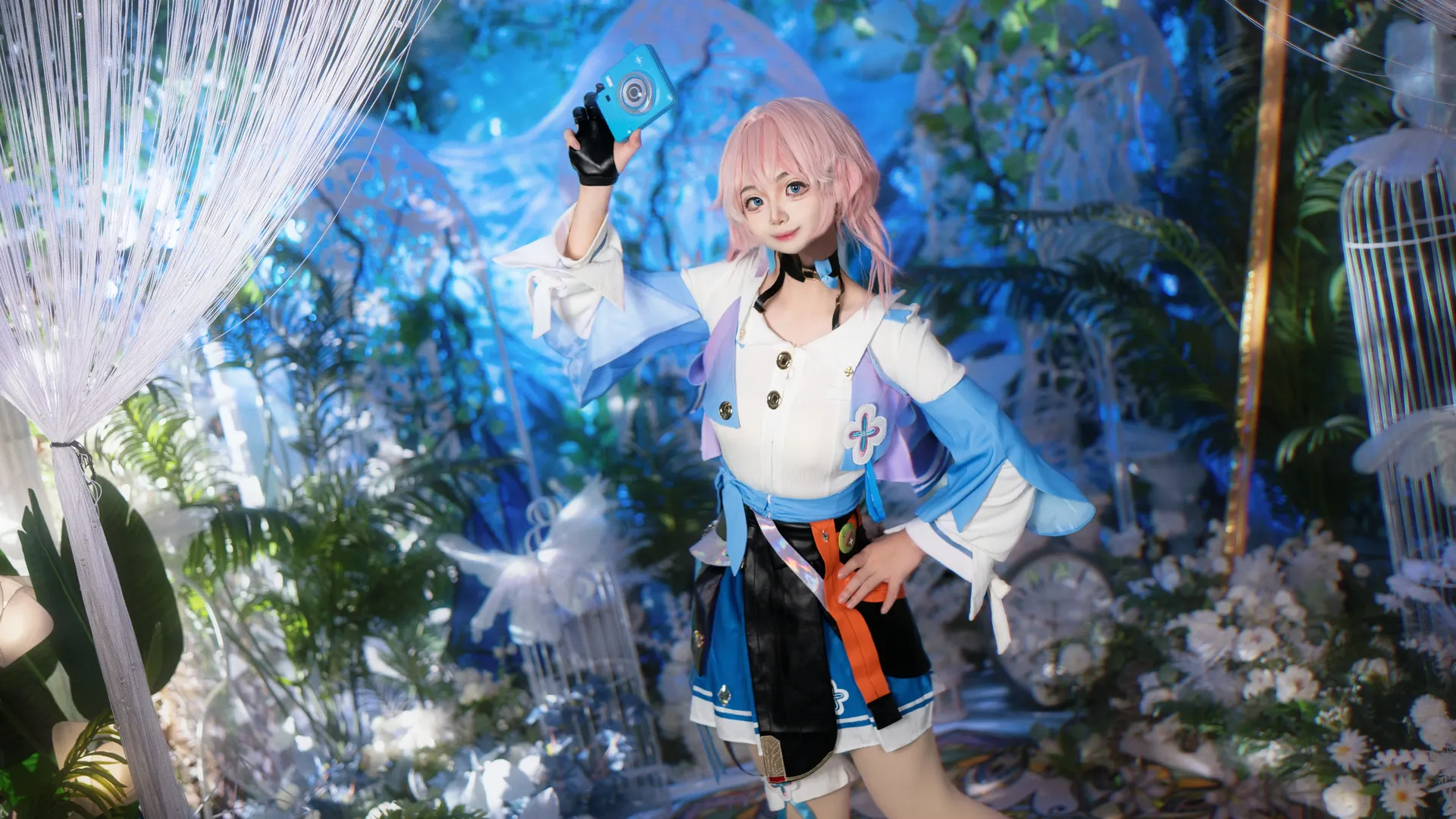 二次元少女, 崩壞星穹鐵道, 三月七cos, 夢幻佈景, cosplay攝影