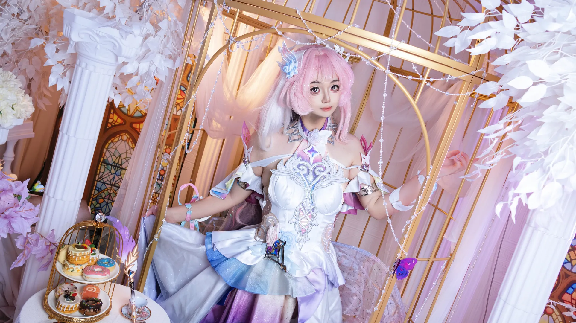 二次元少女, 昔漣cos, 崩壞星穹鐵道, cosplay正片, 夢幻佈景