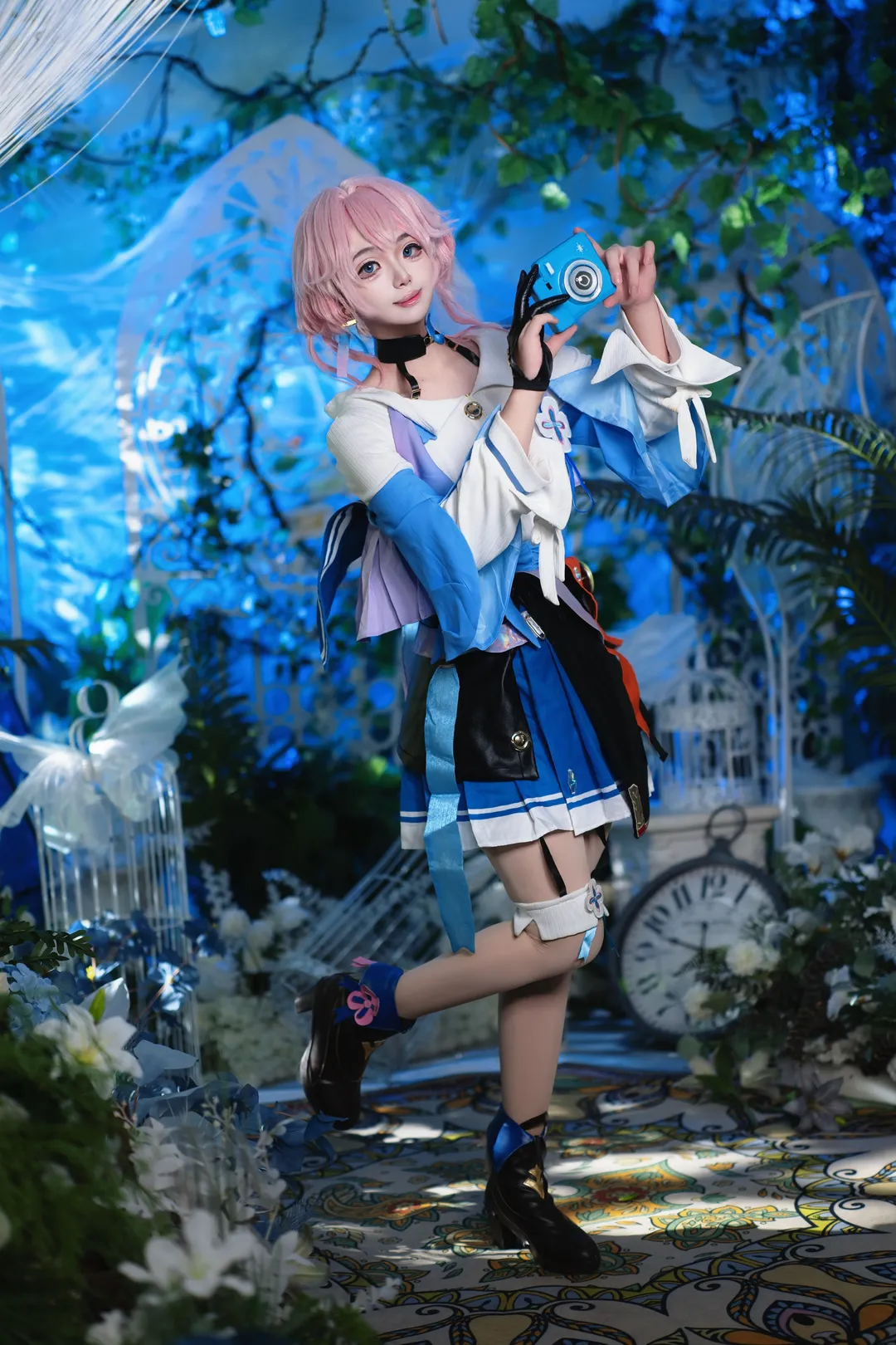 二次元少女, 崩壞星穹鐵道, 三月七cos, 夢幻佈景, cosplay攝影