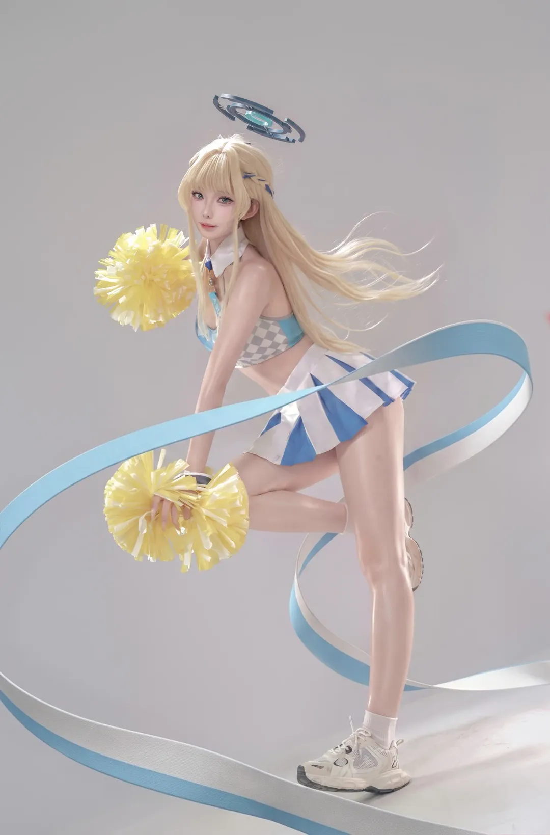 蔚蓝档案, 飞鸟马时cos, 二次元写真, 啦啦队cosplay, 棚拍作品 - 第2张