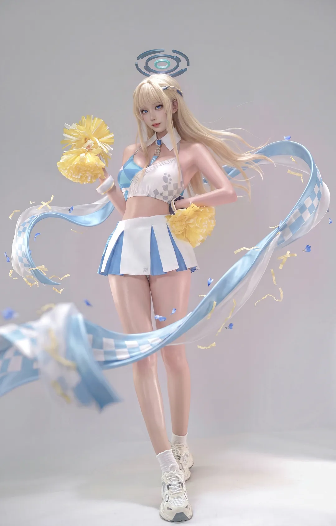 ブルーアーカイブ, コスプレ撮影, 飛鳥馬トキ コスプレ, チアリーダー衣装, 二次元応援 - 2枚目