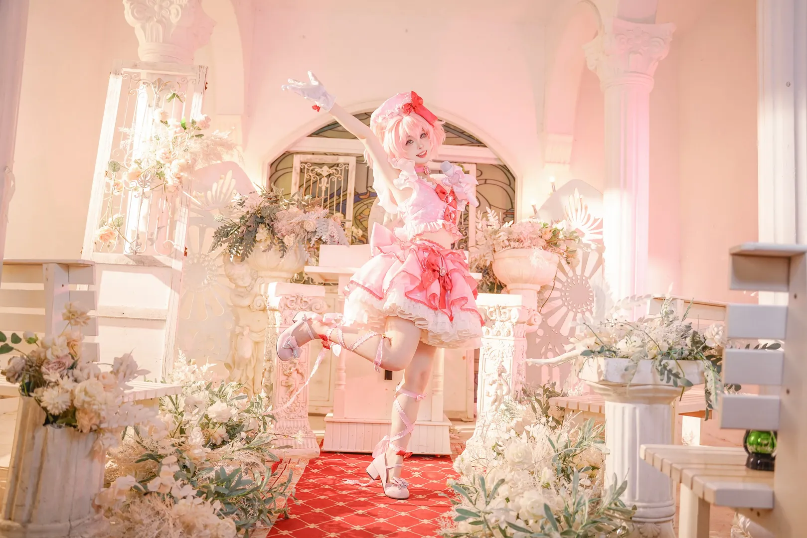 少女写真, 二次元cosplay, 守护甜心, 粉色系穿搭, 日奈森亚梦cos - 第2张