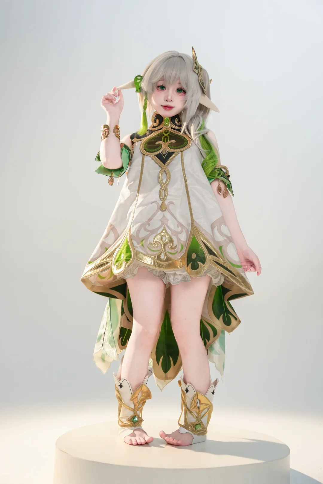 原神, ナヒーダ コスプレ, ゲームキャラクター再現, エルフ耳コスプレ, 清楚系コスプレ - 3枚目