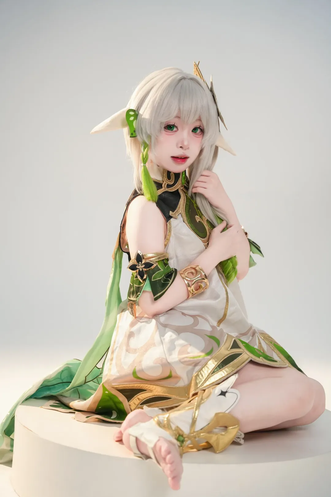 原神, ナヒーダ コスプレ, ゲームキャラクター再現, エルフ耳コスプレ, 清楚系コスプレ - 4枚目