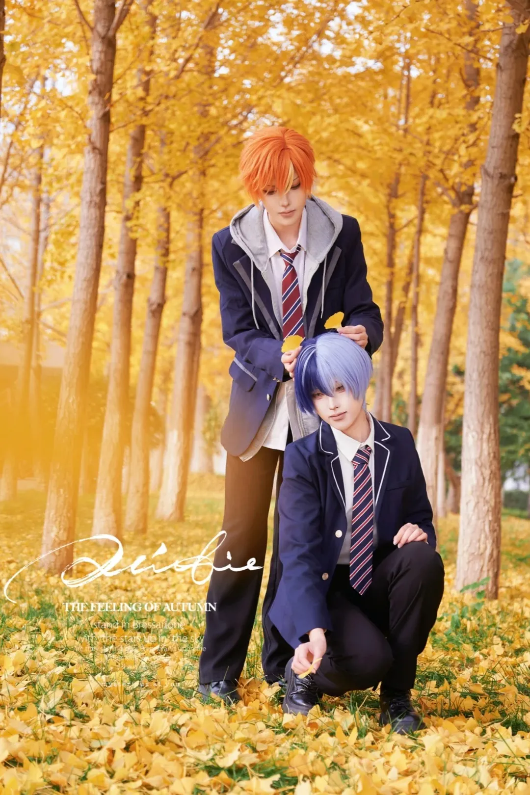 pjsk, 东云彰人cos, 青柳冬弥cos, 秋日银杏林, 双人cosplay正片