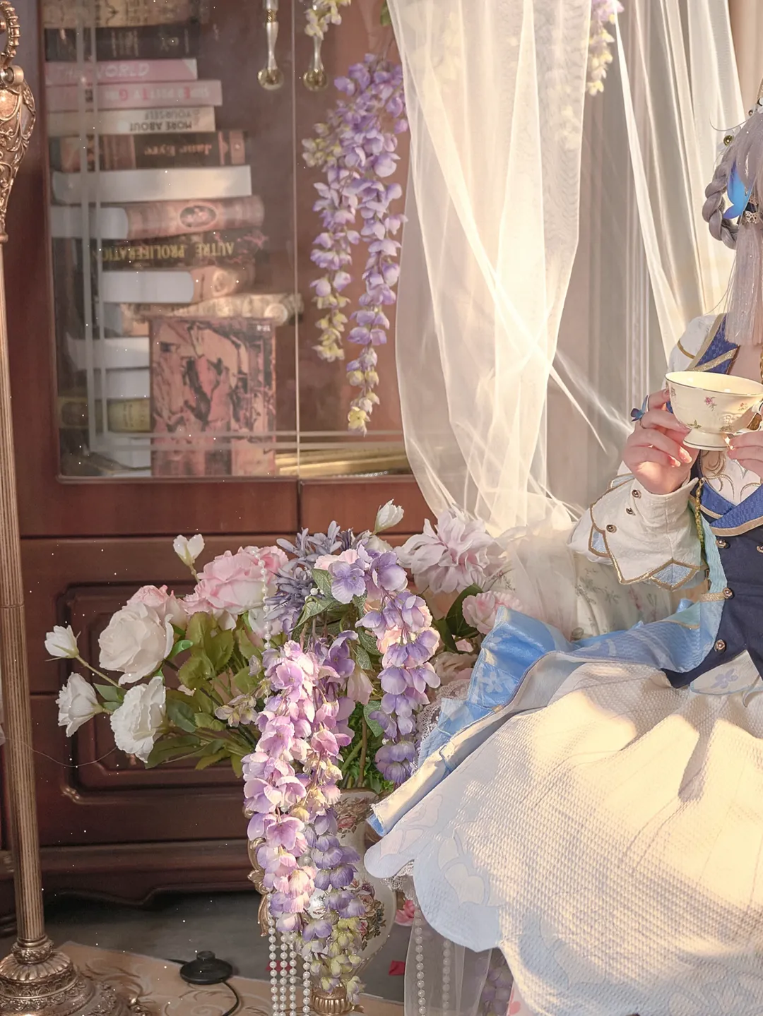 原神, 神里綾華 コスプレ, コスプレ撮影, 花時に訪れた手紙 コスプレ, レトロドレス撮影 - 1枚目