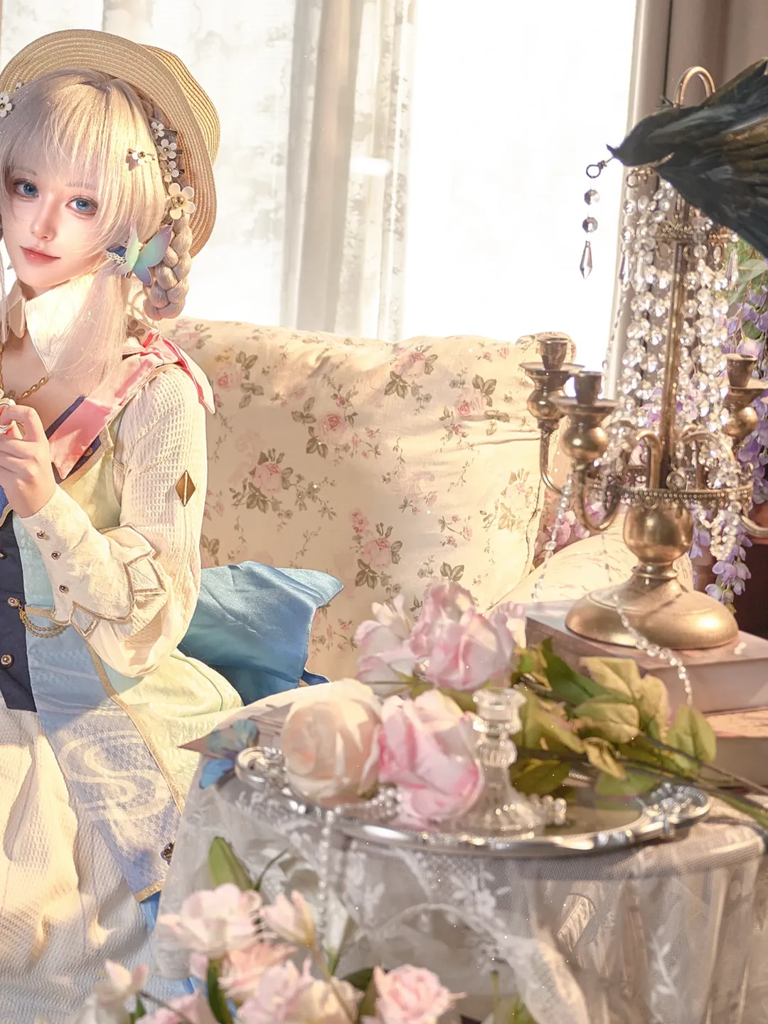 原神, 神里綾華 コスプレ, コスプレ撮影, 花時に訪れた手紙 コスプレ, レトロドレス撮影 - 2枚目