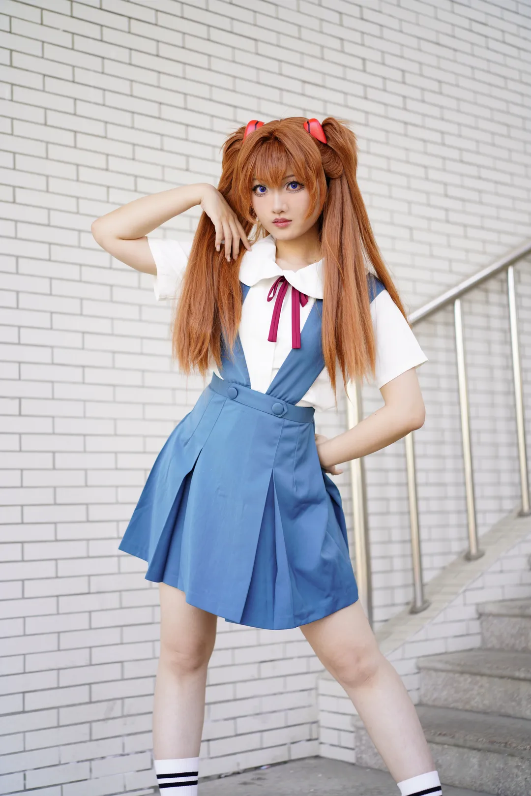明日香cos, 新世纪福音战士, 制服穿搭, 双人cosplay, 樱花cos - 第11张