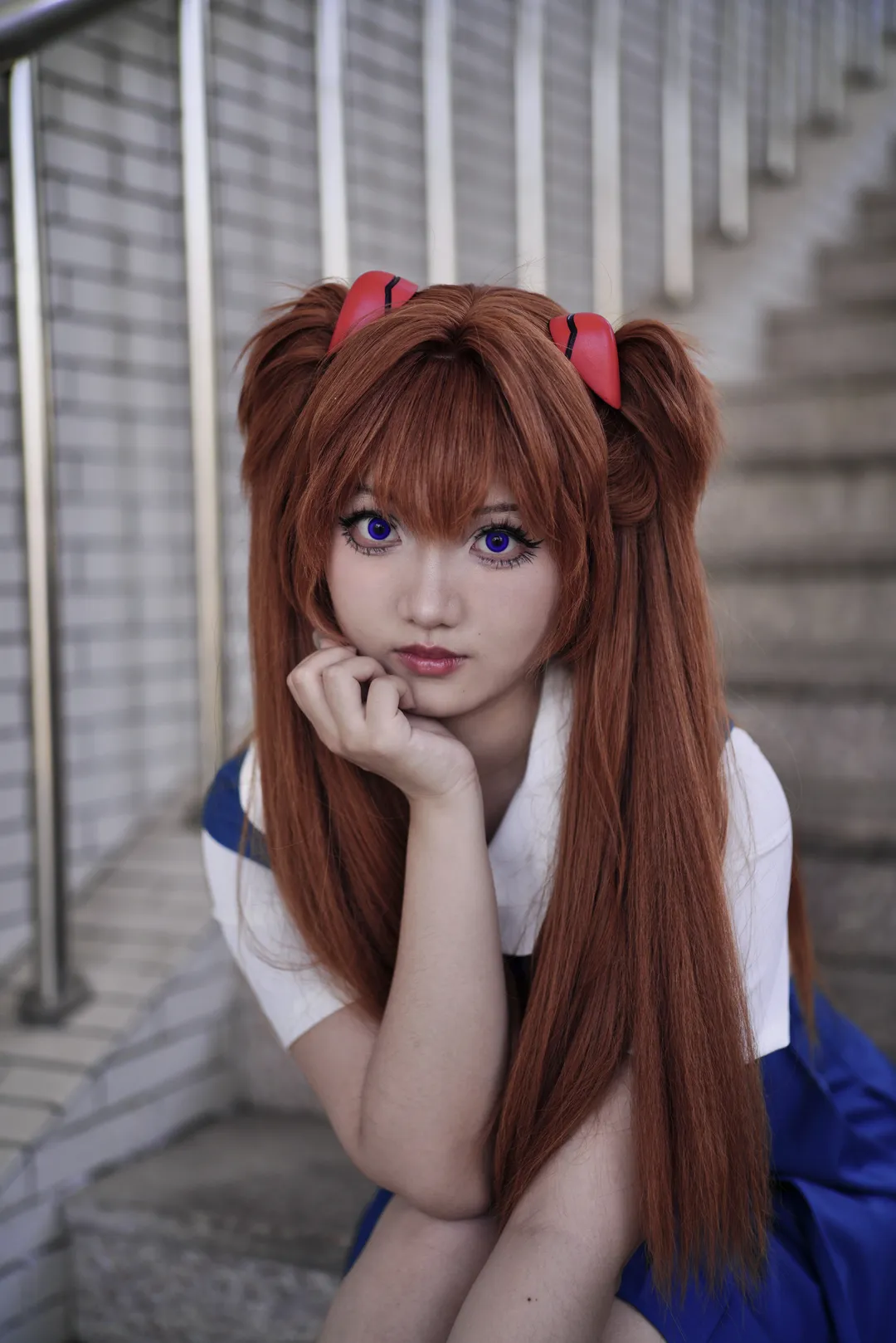 明日香cos, 新世纪福音战士, 制服穿搭, 双人cosplay, 樱花cos - 第12张
