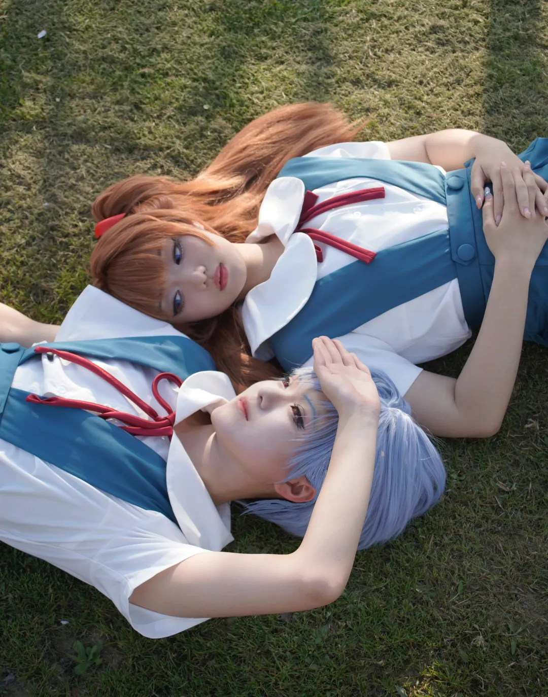 明日香cos, 新世纪福音战士, 制服穿搭, 双人cosplay, 樱花cos - 第7张