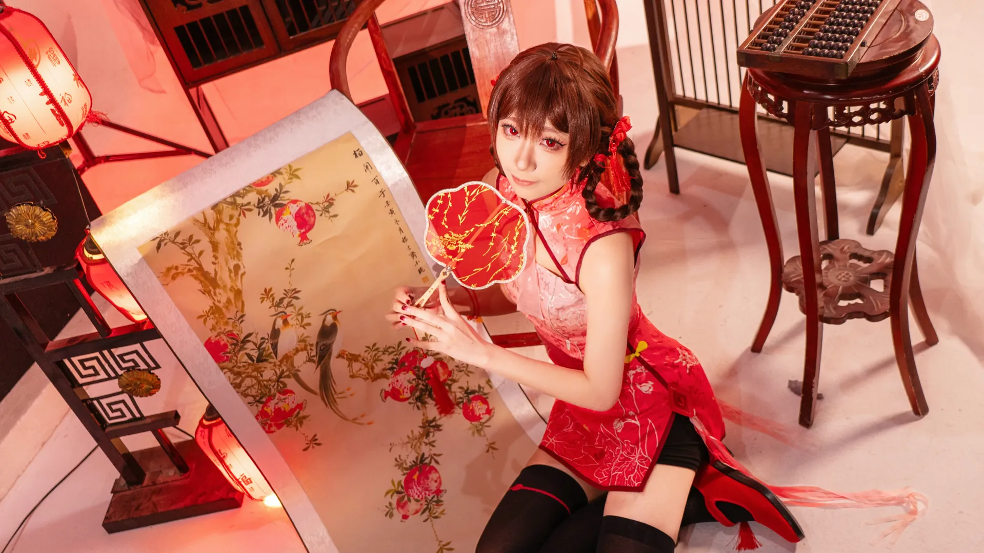 二次元摄影, 国风cosplay, Vocaloid, 乐正绫cos, 棚拍分享 - 第3张