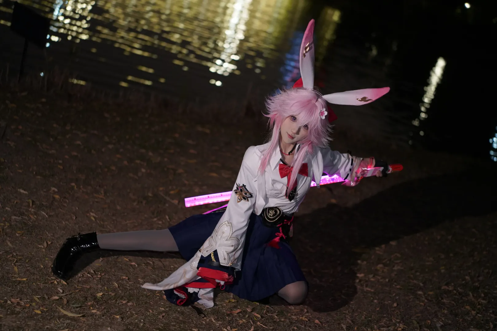 Anime-style photography, Honkai: Star Rail, Evanescia cosplay, Night view cosplay, Coser daily life