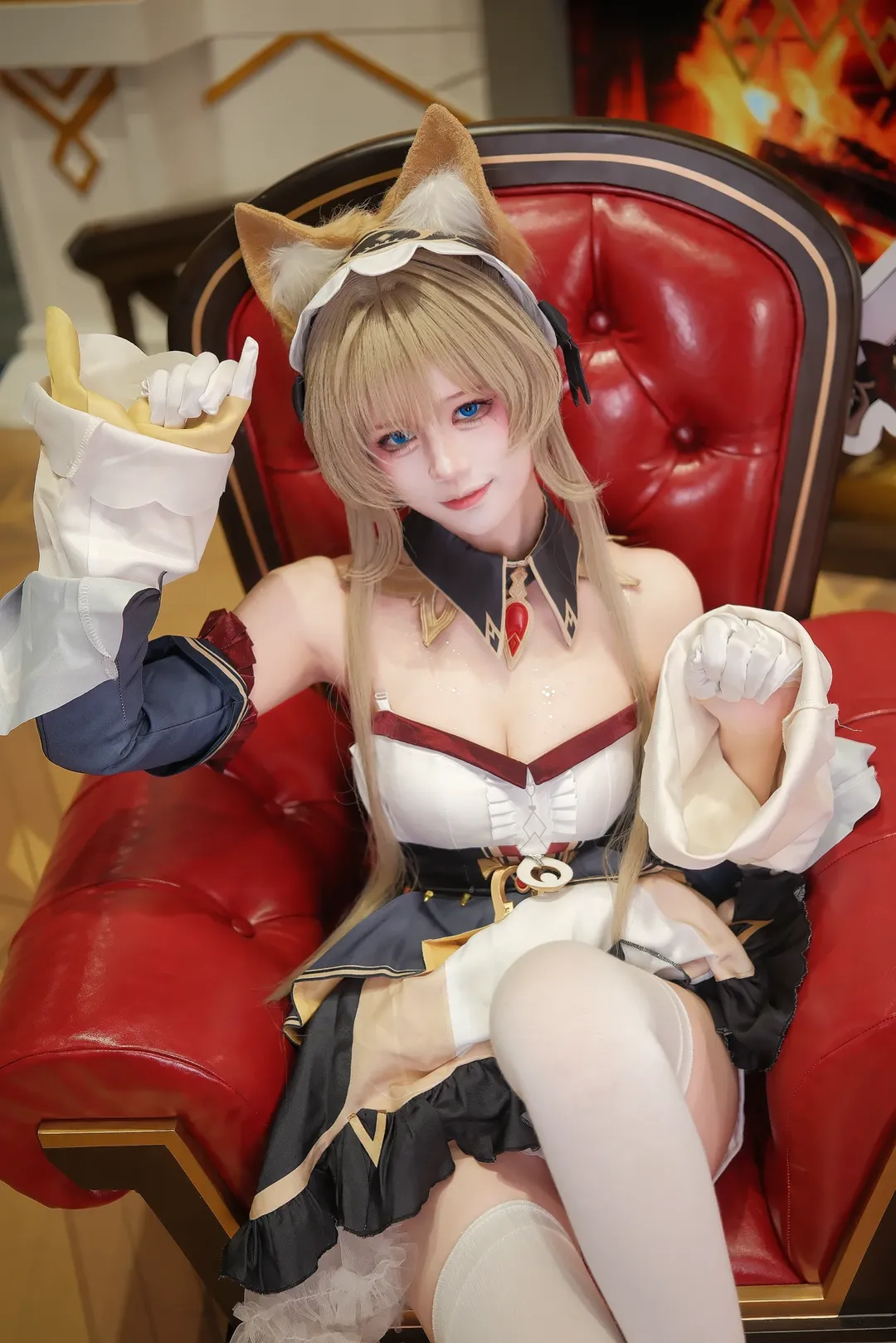 原神, 木偶cos, Cosplay摄影, 二次元穿搭, 兽耳女仆