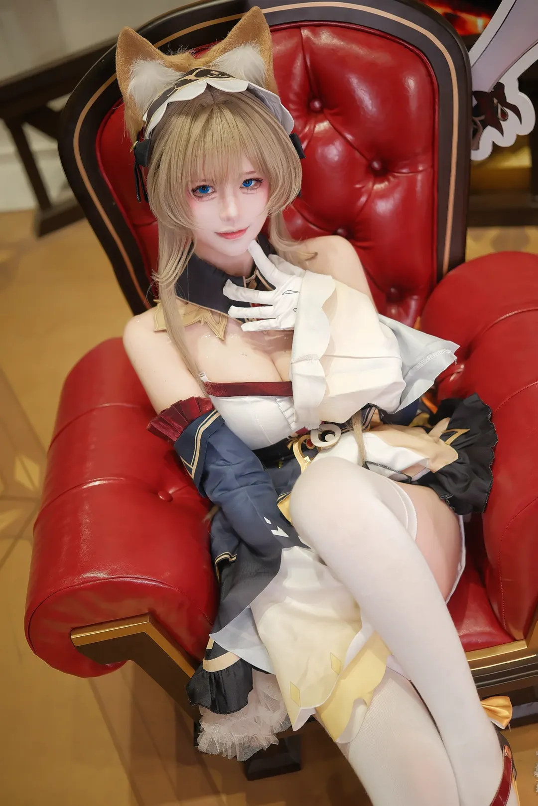 原神, 木偶cos, 漫展返图, 白丝, 兽耳少女