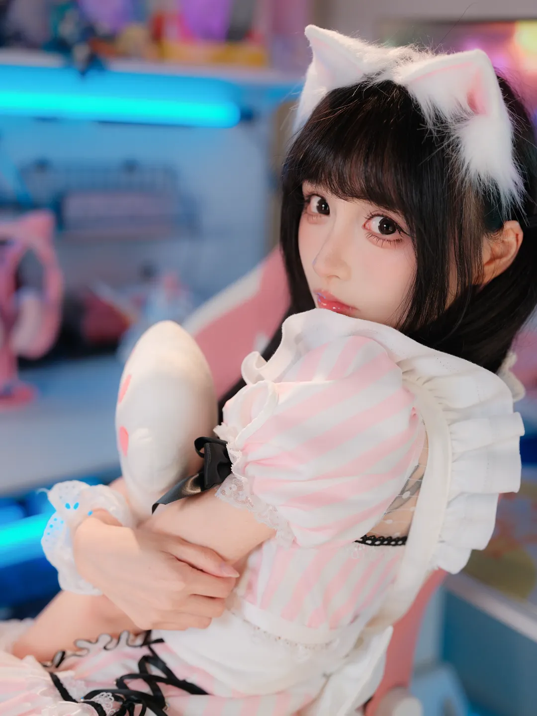 Cosplay摄影, 女仆装, 电竞少女, 猫系女孩, 猫耳耳机 - 第3张