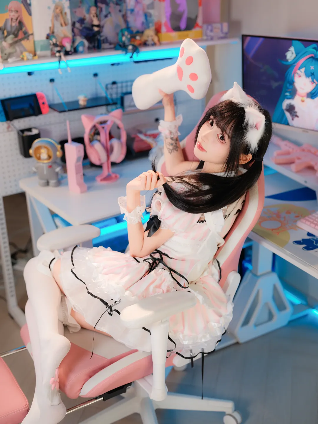 Cosplay摄影, 女仆装, 电竞少女, 猫系女孩, 猫耳耳机 - 第5张
