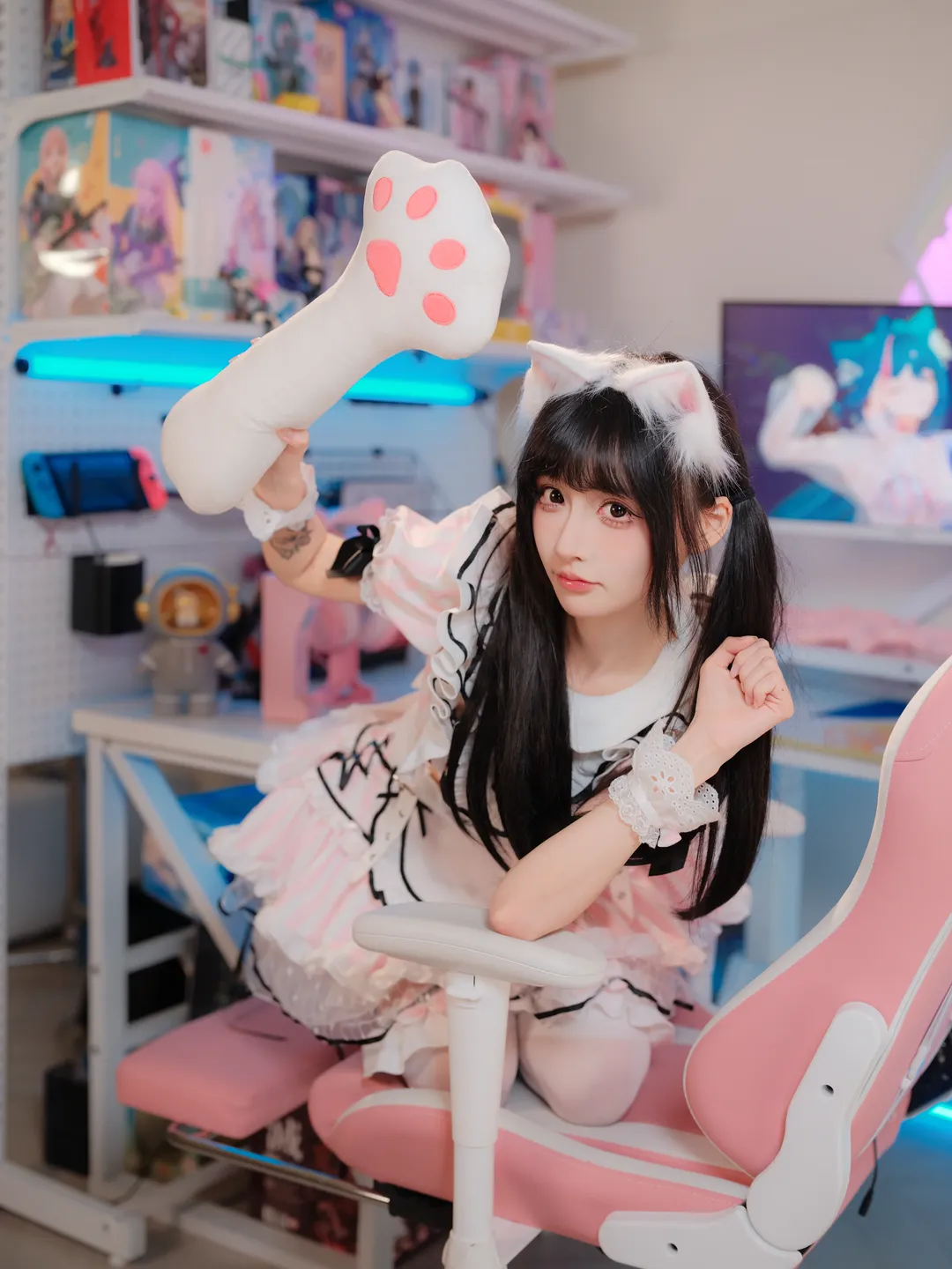 Cosplay摄影, 女仆装, 电竞少女, 猫系女孩, 猫耳耳机 - 第7张