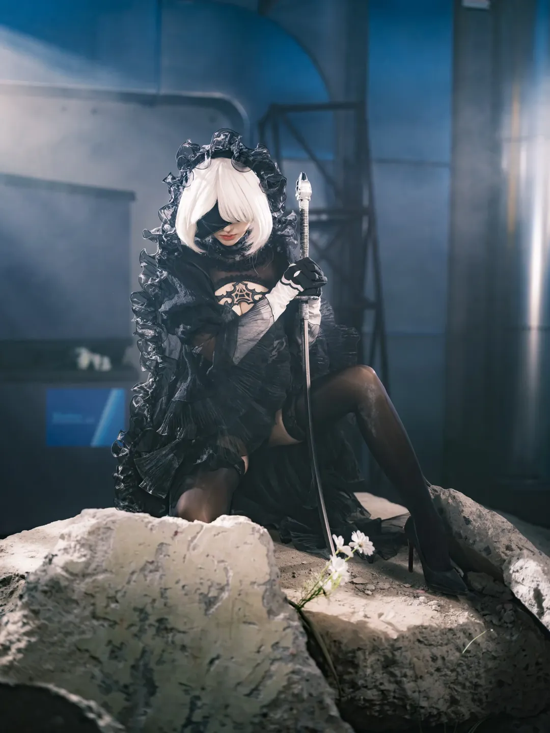 cosplay, 尼尔机械纪元, 暗黑系, 2Bcos, 废墟写真 - 第2张