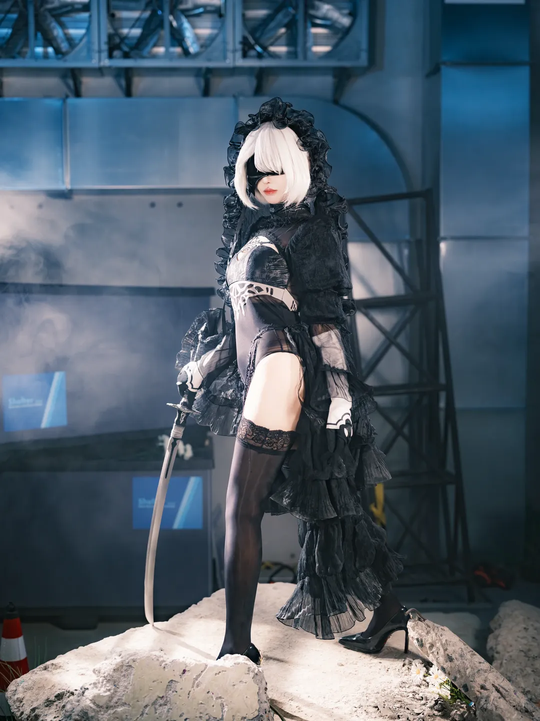 cosplay, 尼爾機械紀元, 暗黑系, 2Bcos, 廢墟寫真