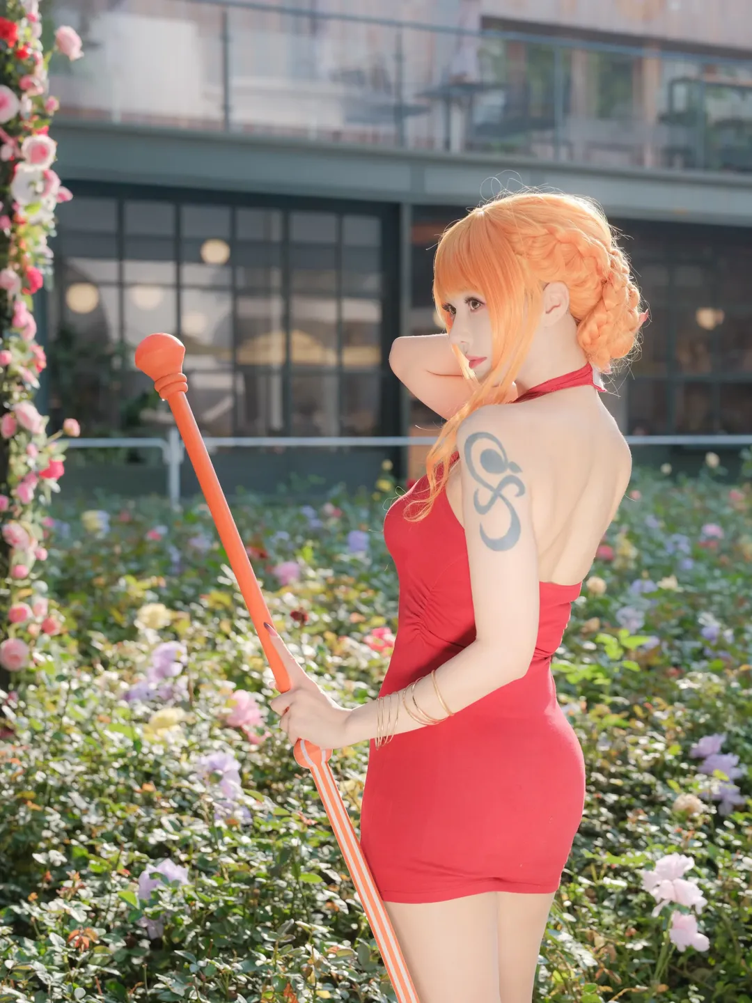娜美cos, 海贼王, 海贼王cosplay, 蛋糕岛, 红裙造型 - 第4张