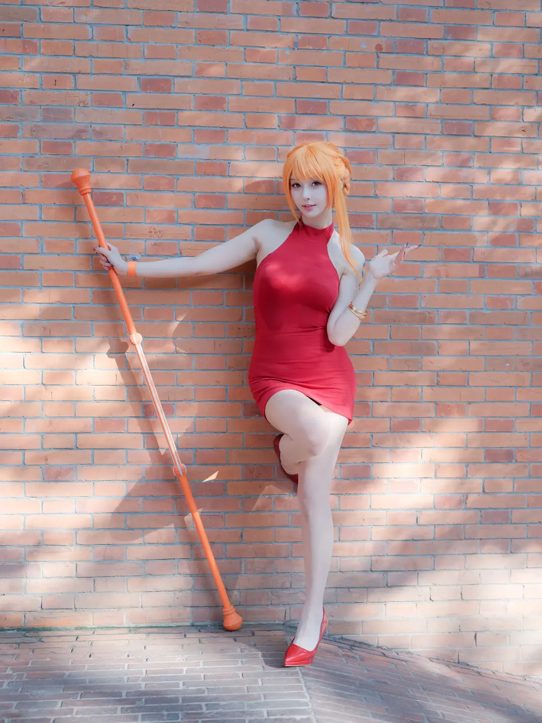 娜美cos, 海贼王, 海贼王cosplay, 蛋糕岛, 红裙造型