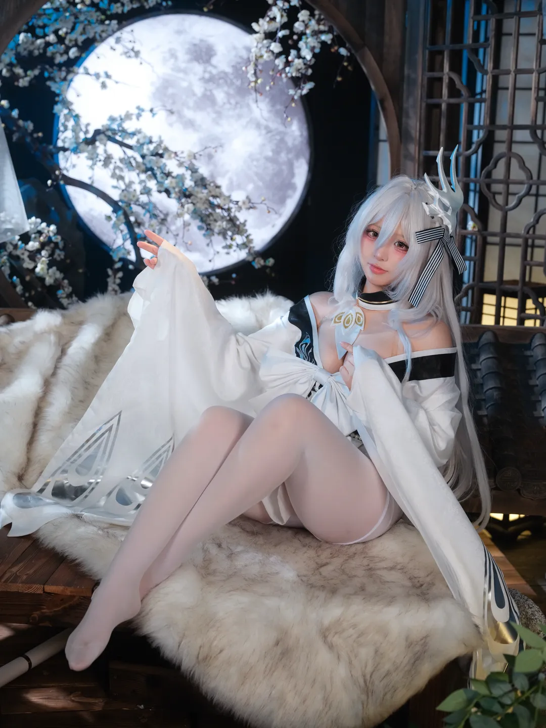 碧蓝航线, 二次元cosplay, 古风cos, 白凤cos, 银发少女