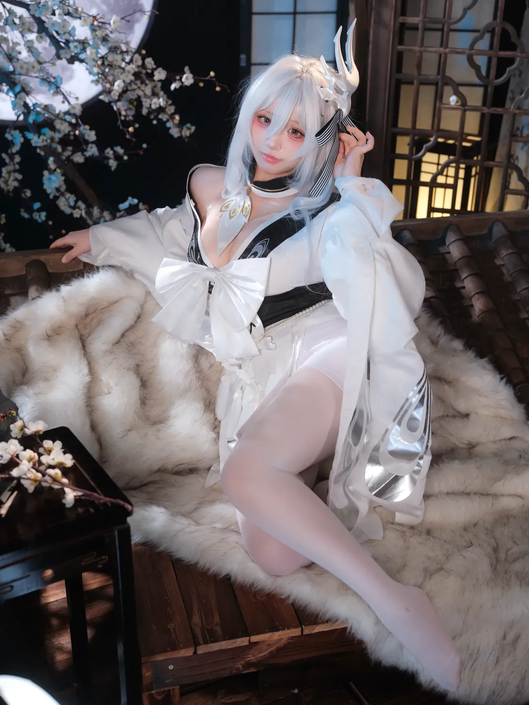 碧蓝航线, 二次元cosplay, 古风cos, 白凤cos, 银发少女 - 第2张