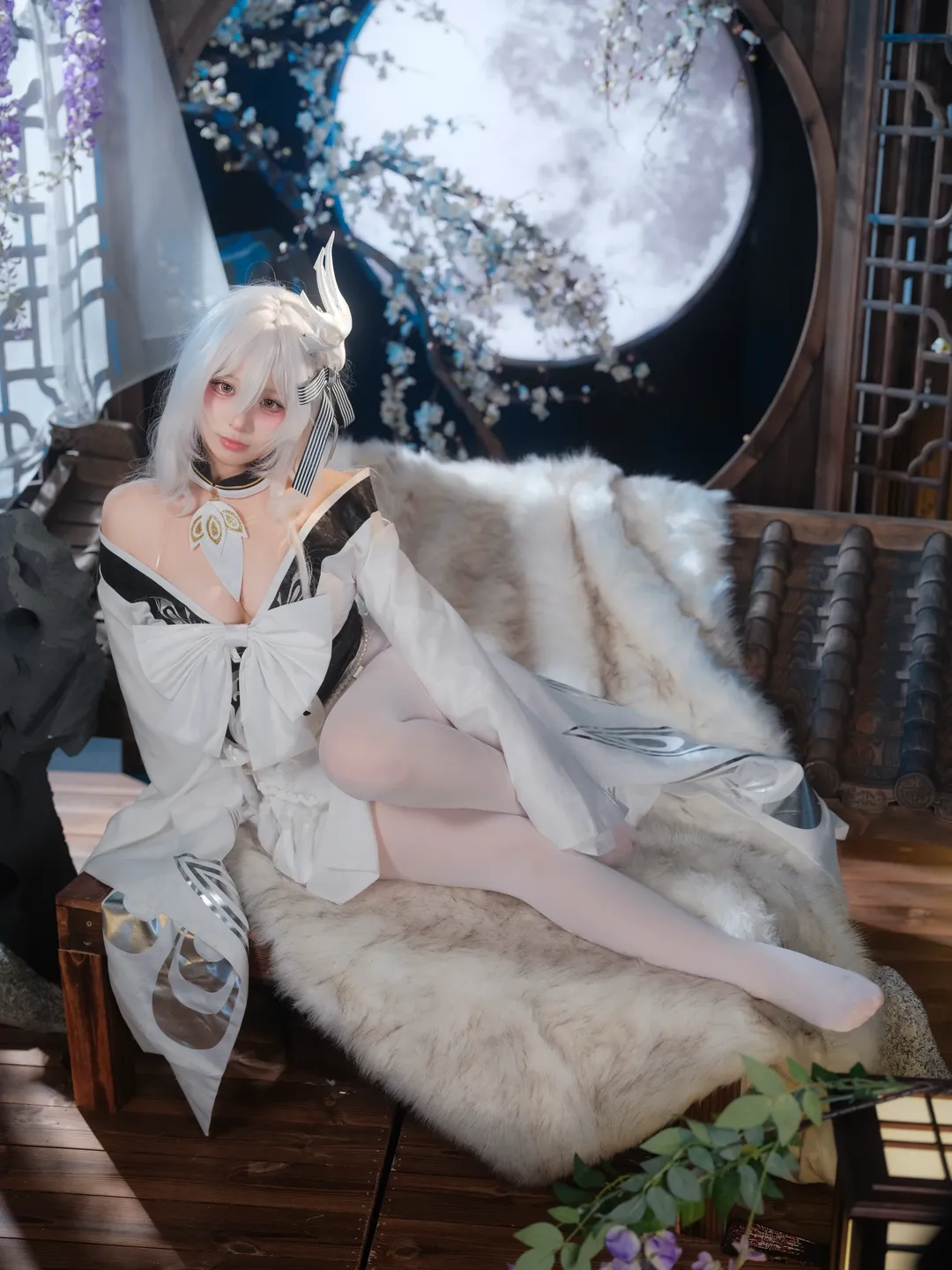 碧蓝航线, 二次元cosplay, 古风cos, 白凤cos, 银发少女 - 第3张