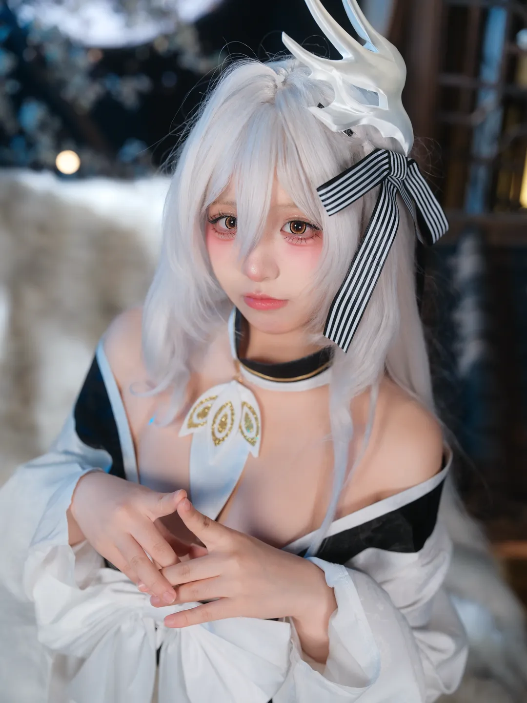 碧蓝航线, 二次元cosplay, 古风cos, 白凤cos, 银发少女 - 第4张
