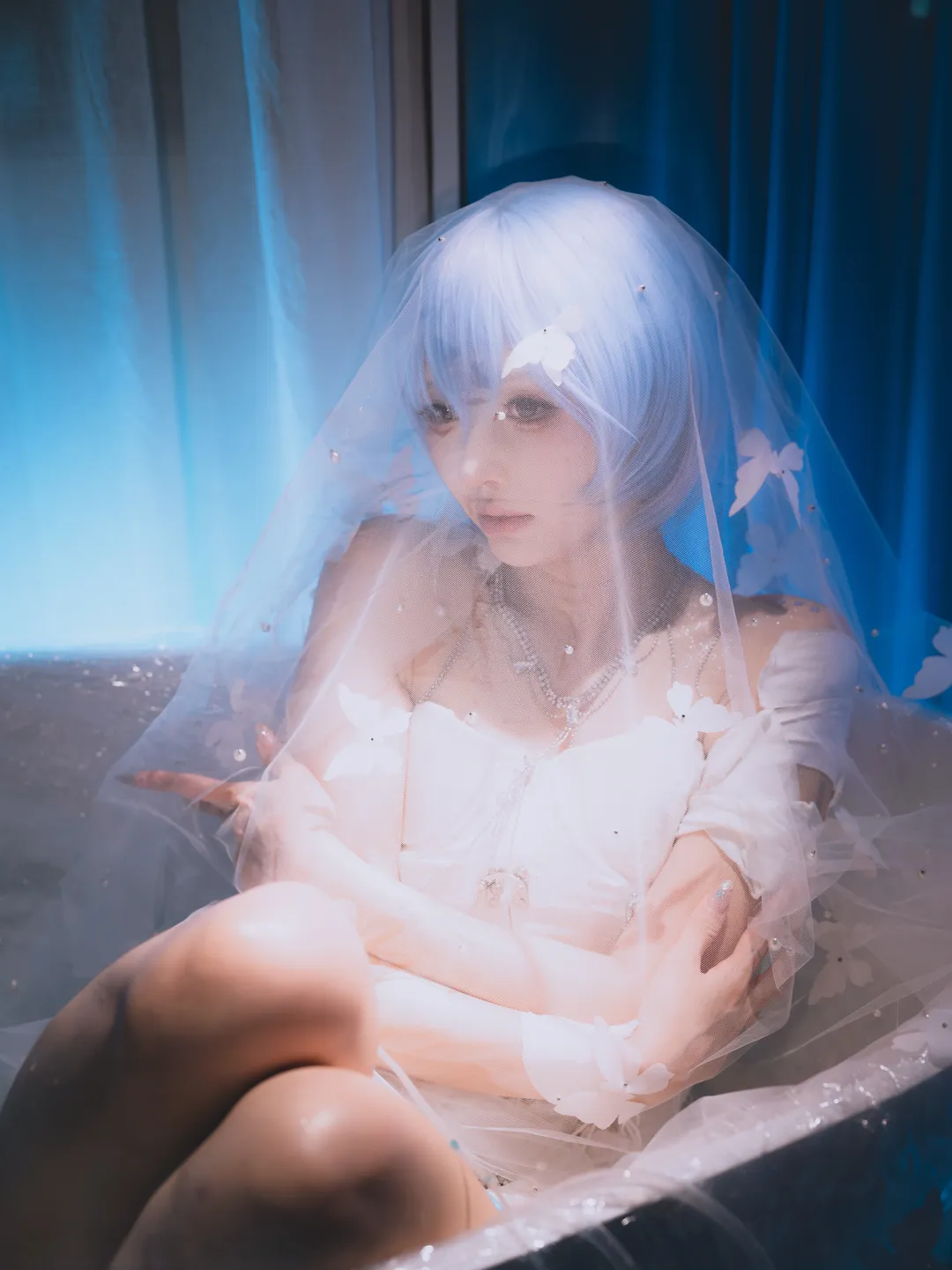 二次元少女, 氛围感摄影, 绫波丽cos, 新世纪福音战士, 病名为爱